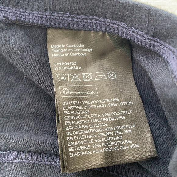 H&M Mama Blue Velour Velvet Jogger Maternity Pants - Picture 13 of 13